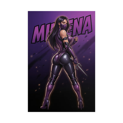 Mileena Art Print, Mortal Kombat Poster, Fighting Game Girl Wall Art, Combat Character Decor, Gamer Gift Idea