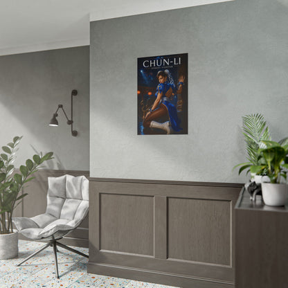 Chun-Li Poster, Street Fighter Wall Art, Gaming Print, Pin Up Decor