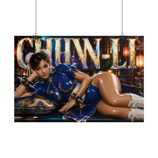 Gaming Wall Art Chun Li Street Fighter Poster Game Room Decor Gamer Gift Print