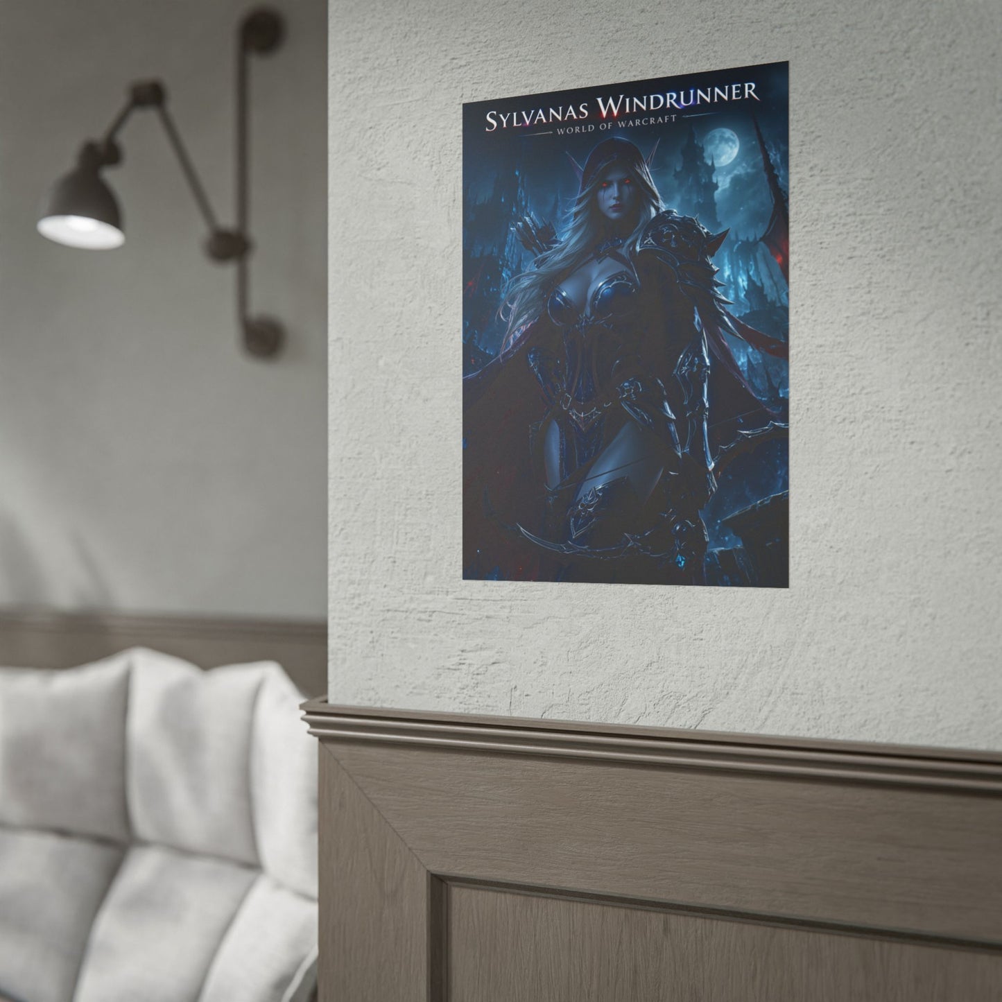 Sylvanas Windrunner Poster, Warcraft Wall Art, Fantasy Print, Gamer Decor