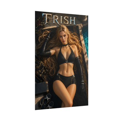 Trish Character Poster Devil May Cry Gamer Gift Gaming Setup Wall Decor Print