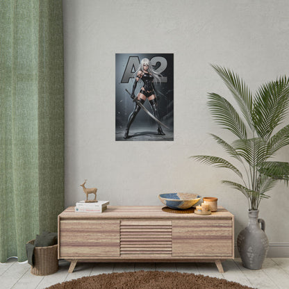 A2 Nier Automata Poster, Nier Automata Wall Art Print, Battle Android Girl Decor, Sci Fi Game Art, Gamer Gift