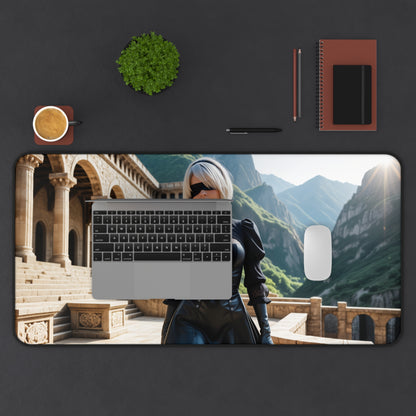 Gaming-Mauspad – 2B Schreibtischunterlage, Nier Automata Heldin, Sci-Fi Gaming-Setup