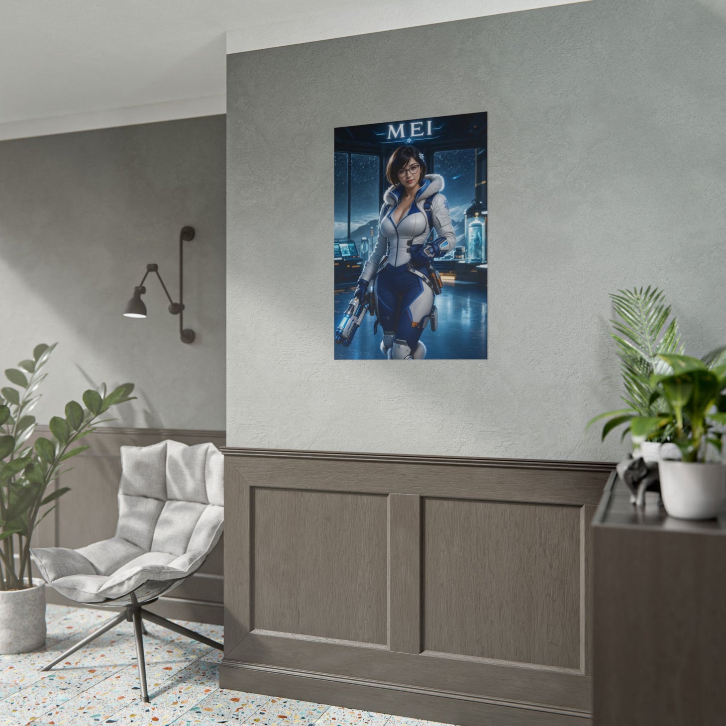 Overwatch Mei Poster Blizzard Game Wall Art Print Decor