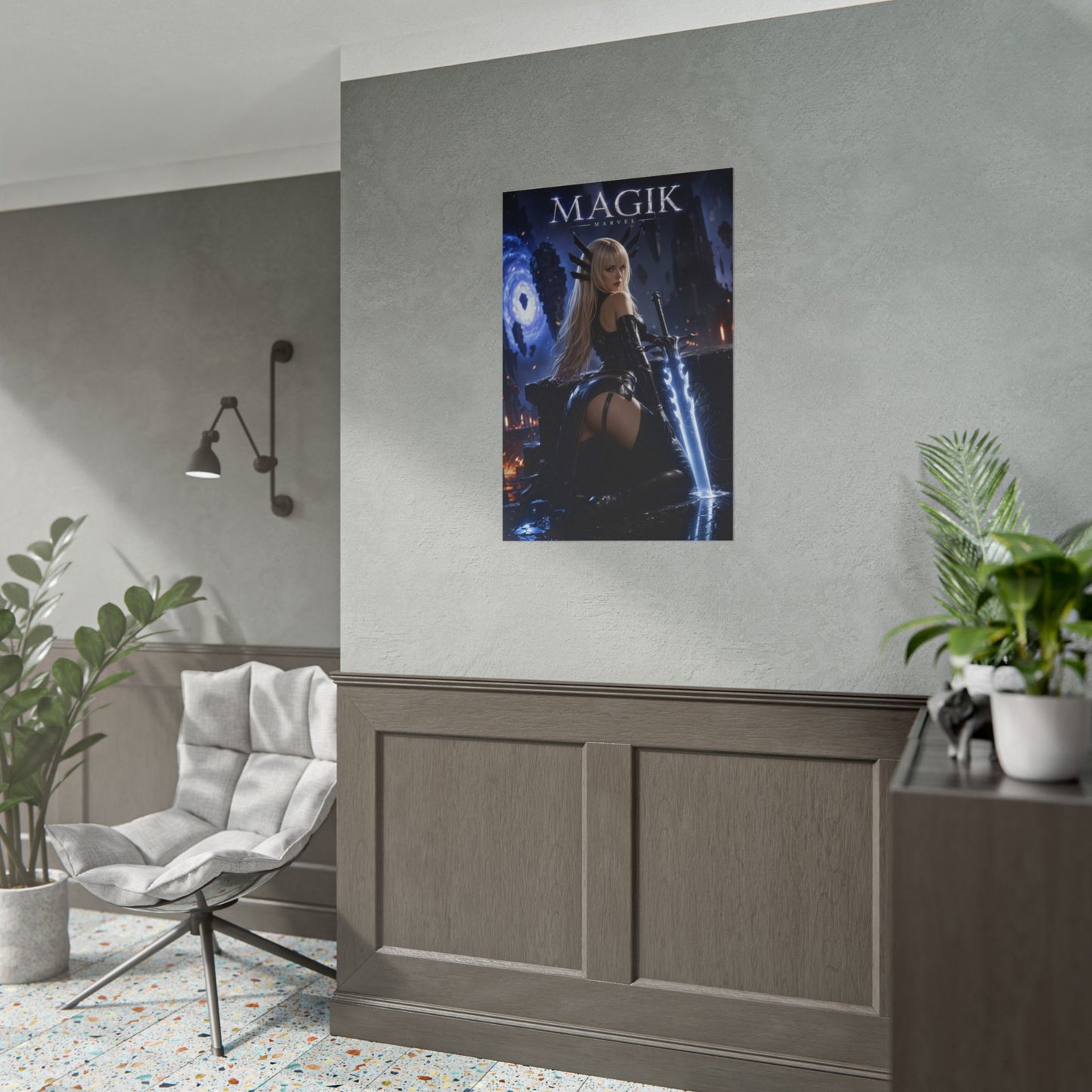 Magik Poster, Marvel Wall Art, Comic Book Print, Fantasy Decor