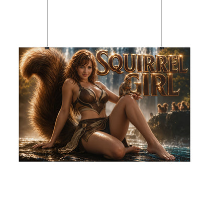 Squirrel Girl Character Poster Comic Style Wall Decor Bedroom Collector Gift