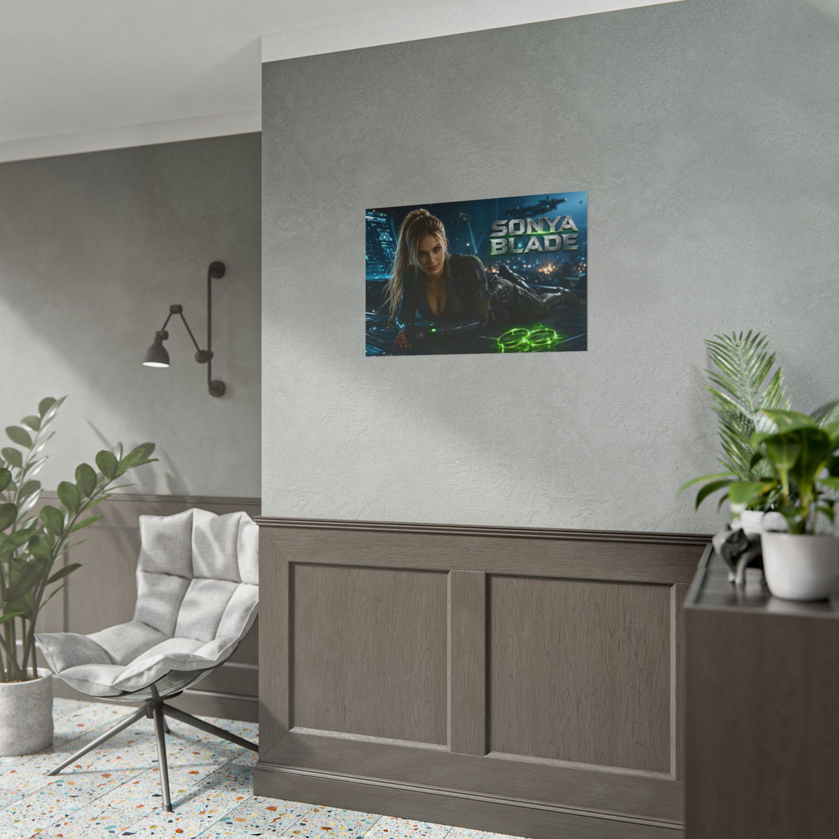 Game Room Decor Sonya Blade Mortal Kombat Poster Character Wall Art Gamer Gift