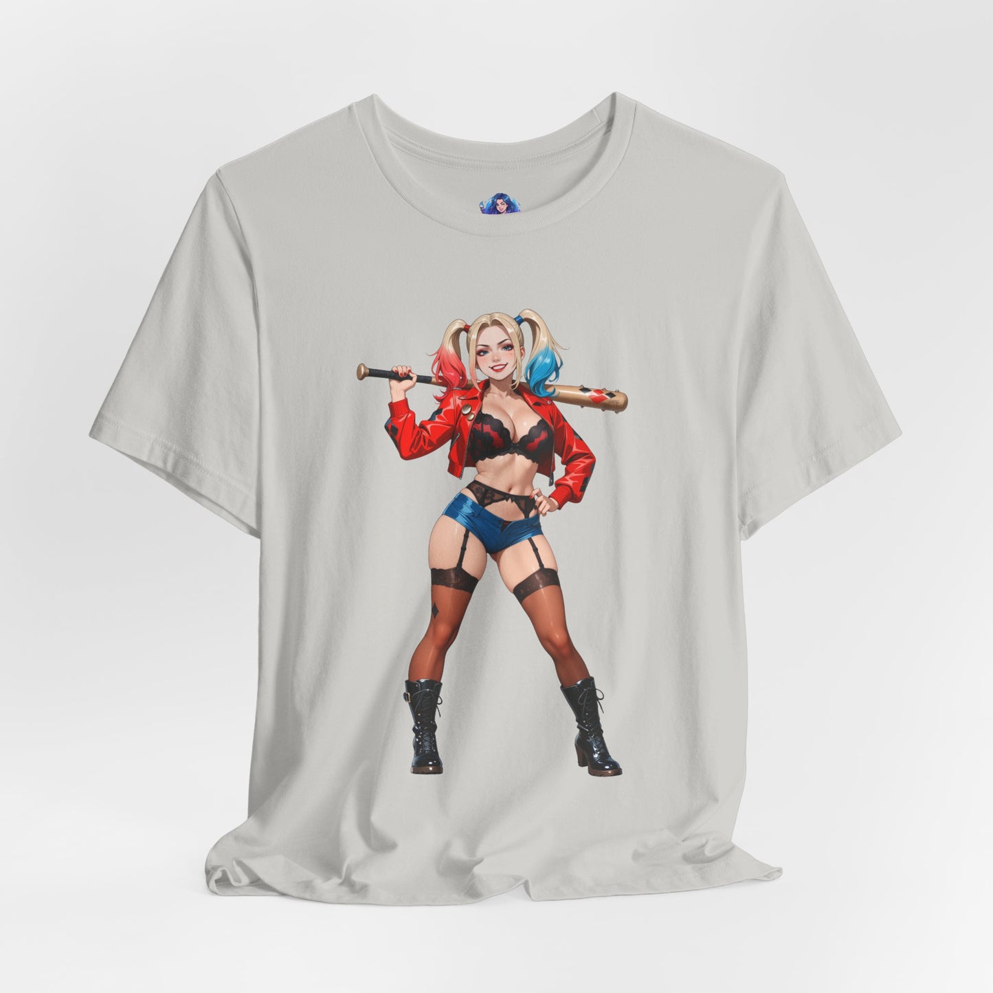 Harley Quinn Grafik-T-Shirt | DC-Bösewicht-T-Shirt für Anime- und Gaming-Fans | Waifu-Streetwear
