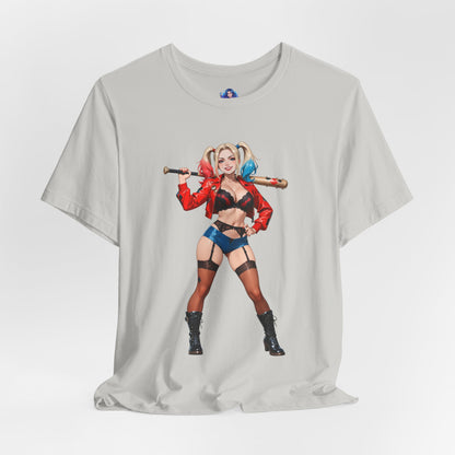 Harley Quinn Grafik-T-Shirt | DC-Bösewicht-T-Shirt für Anime- und Gaming-Fans | Waifu-Streetwear