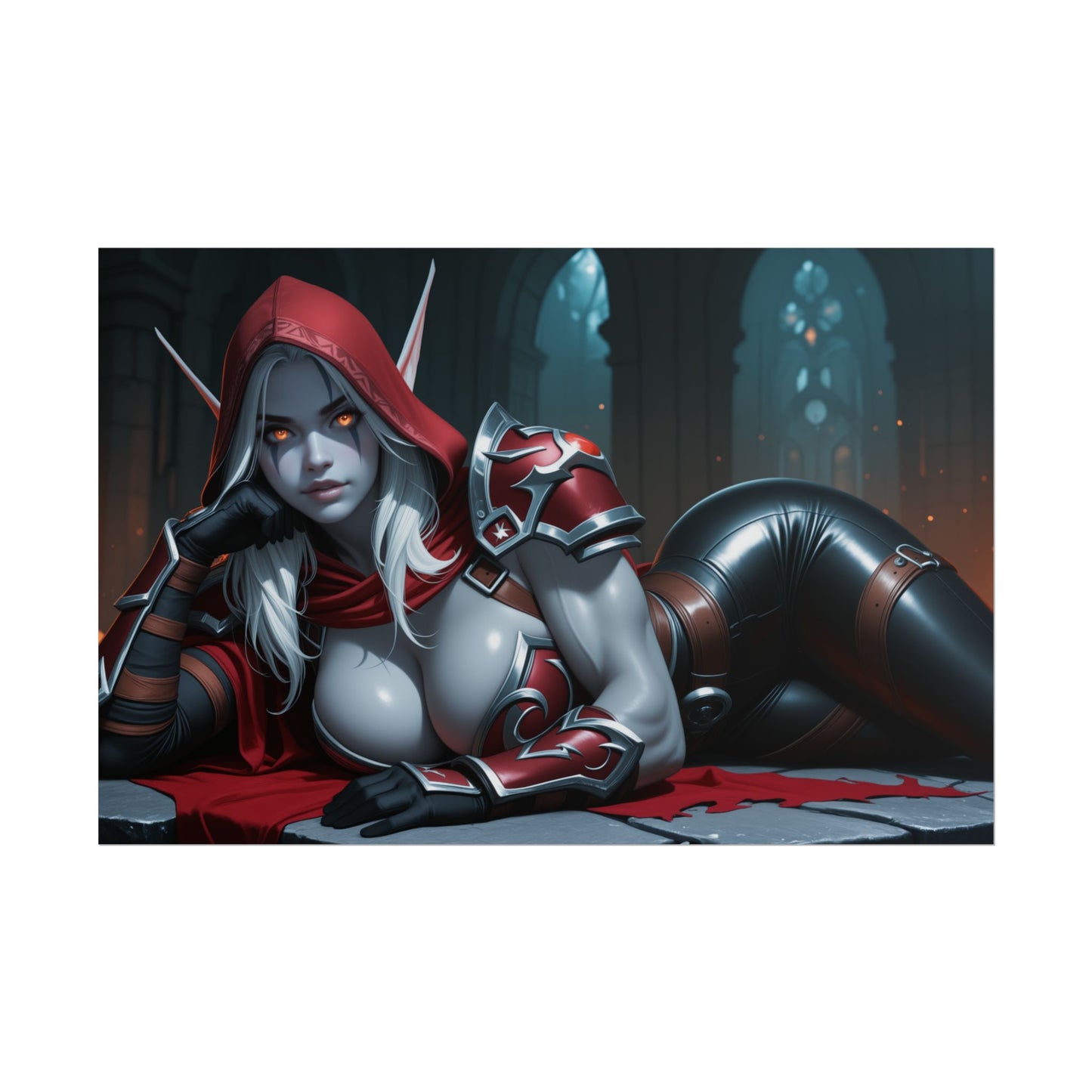 Аніме-постер Сільвани Віндраннер | Настінне мистецтво темних ельфів Вайфу для декору отаку