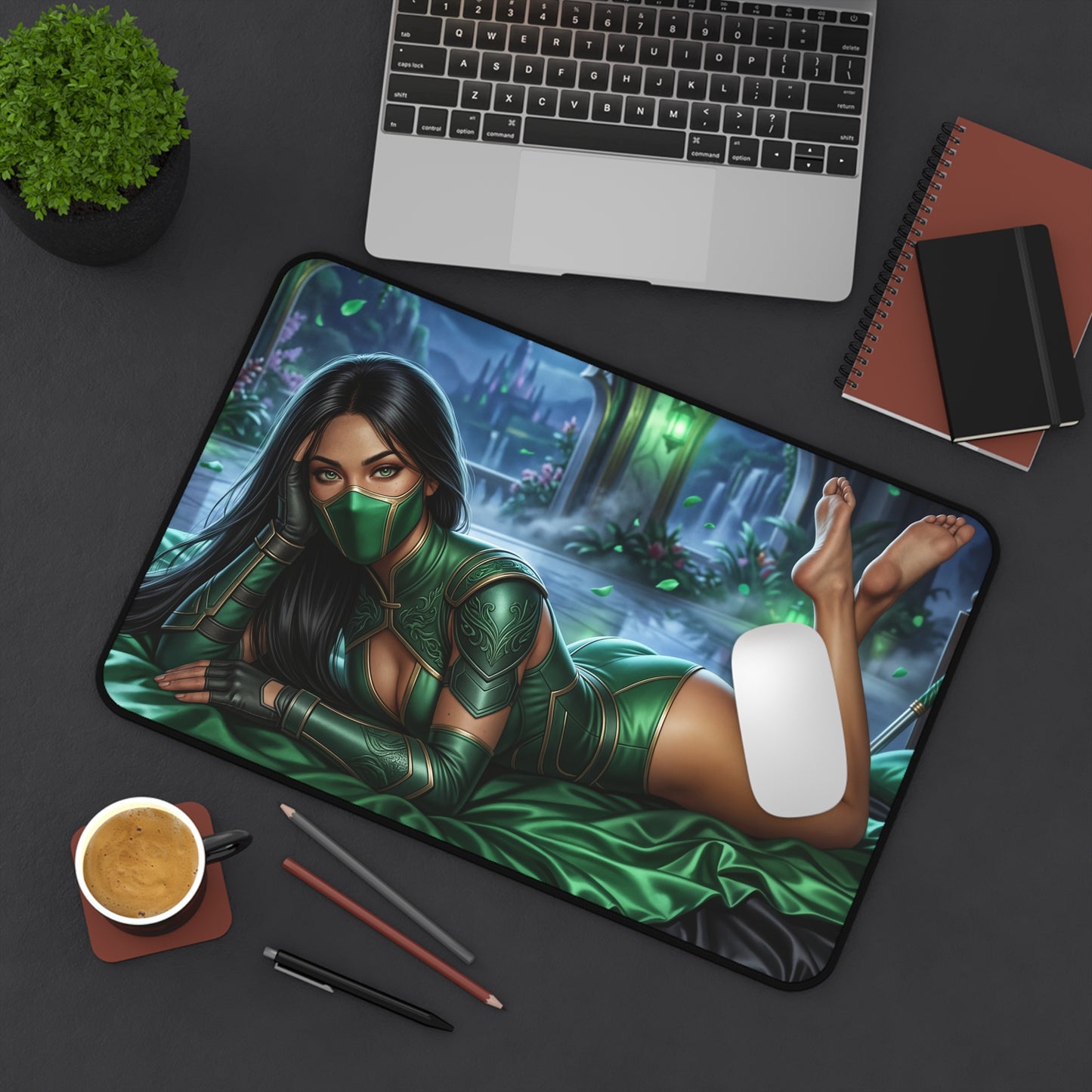 Mortal Kombat Mouse Pad, Jade Desk Mat, Gamer Gift XXL