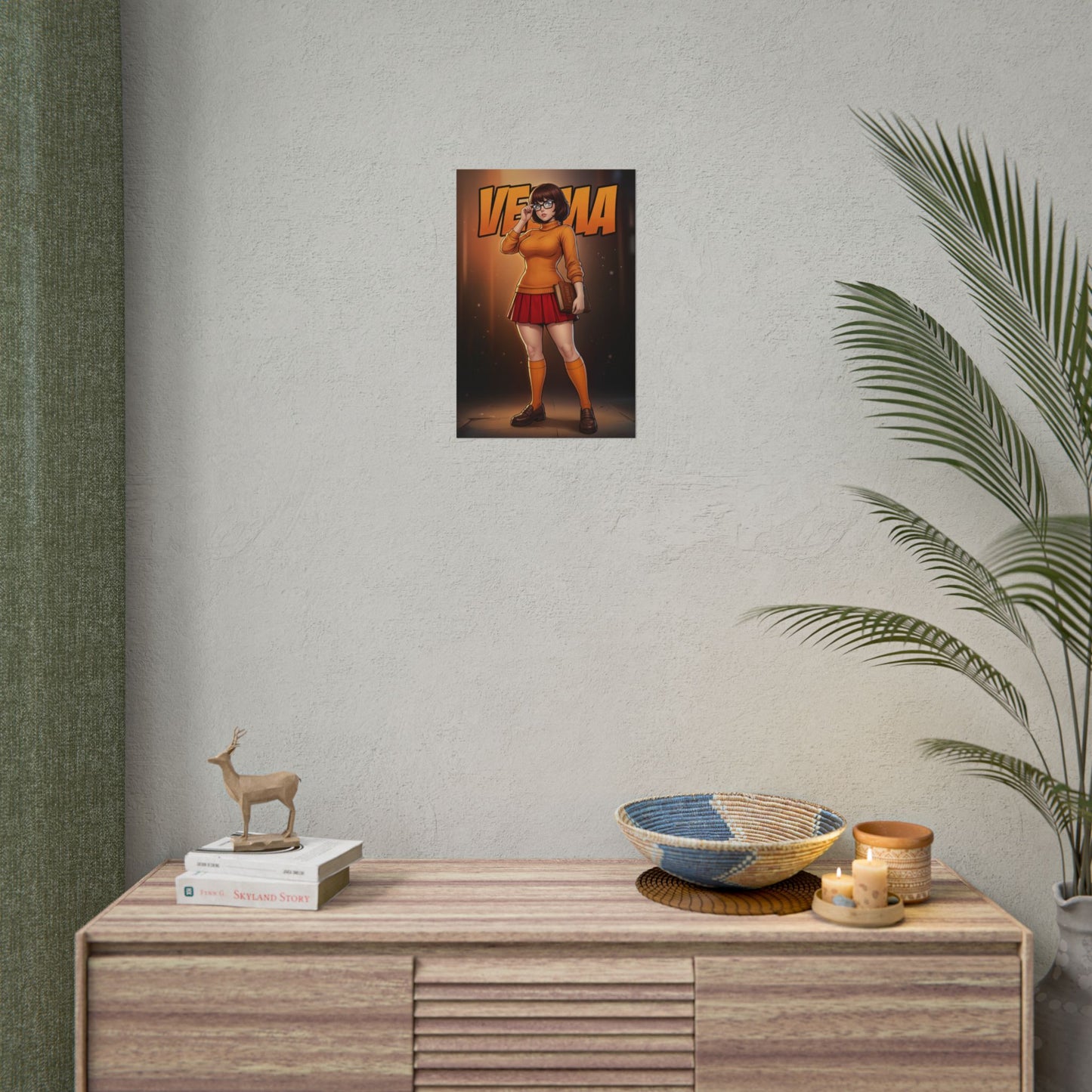 Velma Art Print, Scooby Doo Poster, Cartoon Girl Wall Art, Retro Animation Decor, Gift for Cartoon Fan