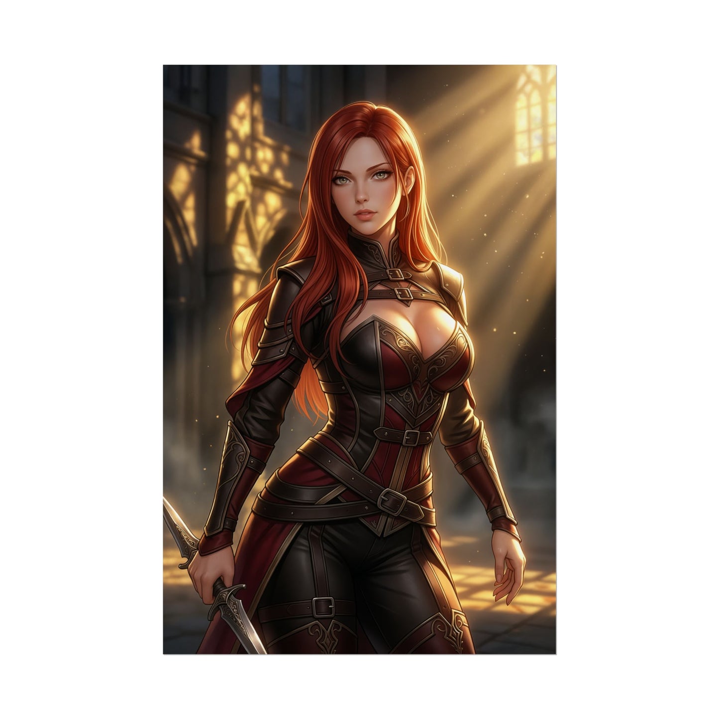 Leliana Dragon Age Poster Fantasy RPG Woman Wall Art Bard Archer Character Print Gaming Room Decor Gift