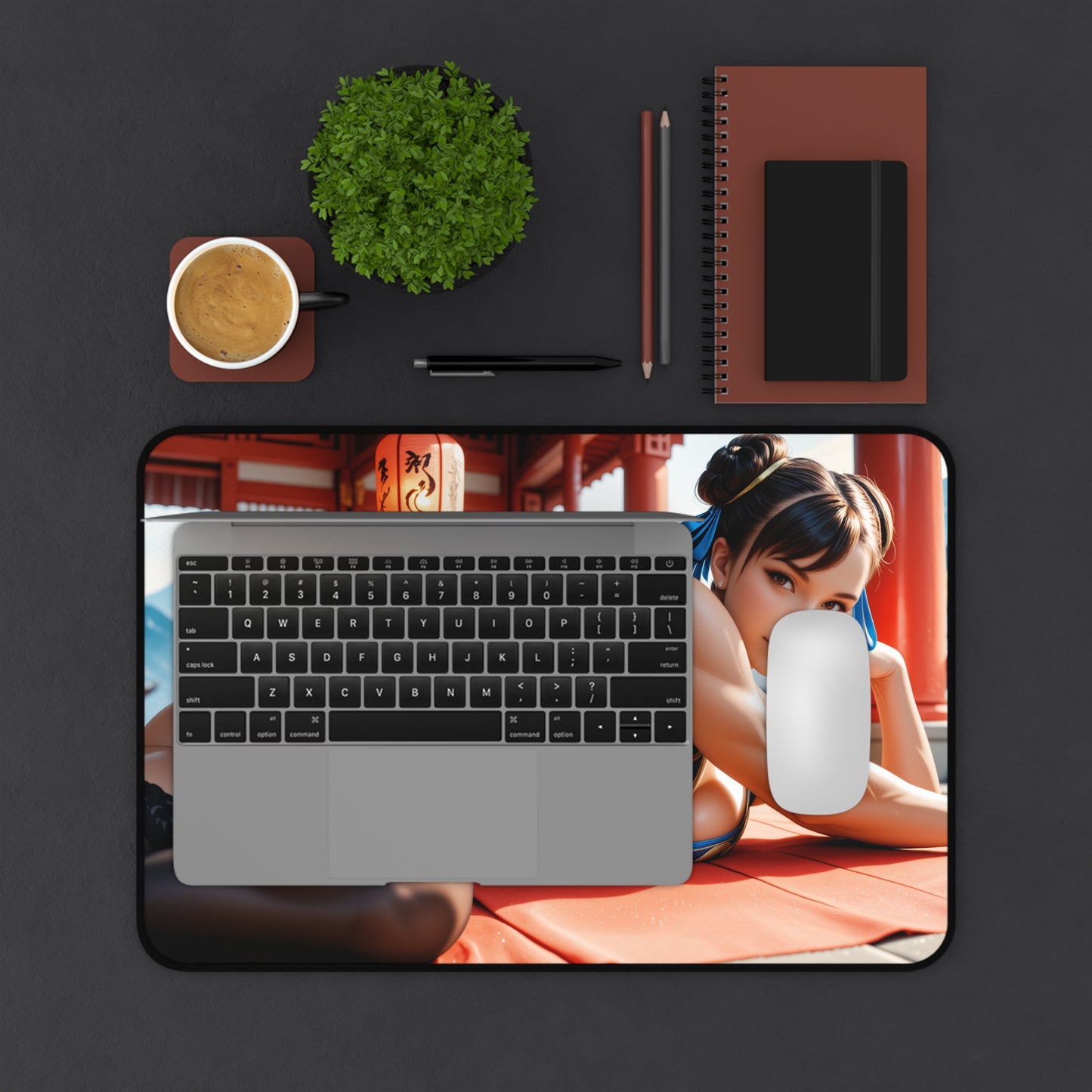 Chun-Li Gaming Mouse Pad, Street Fighter Desk Mat, Anime Fighter Girl Setup