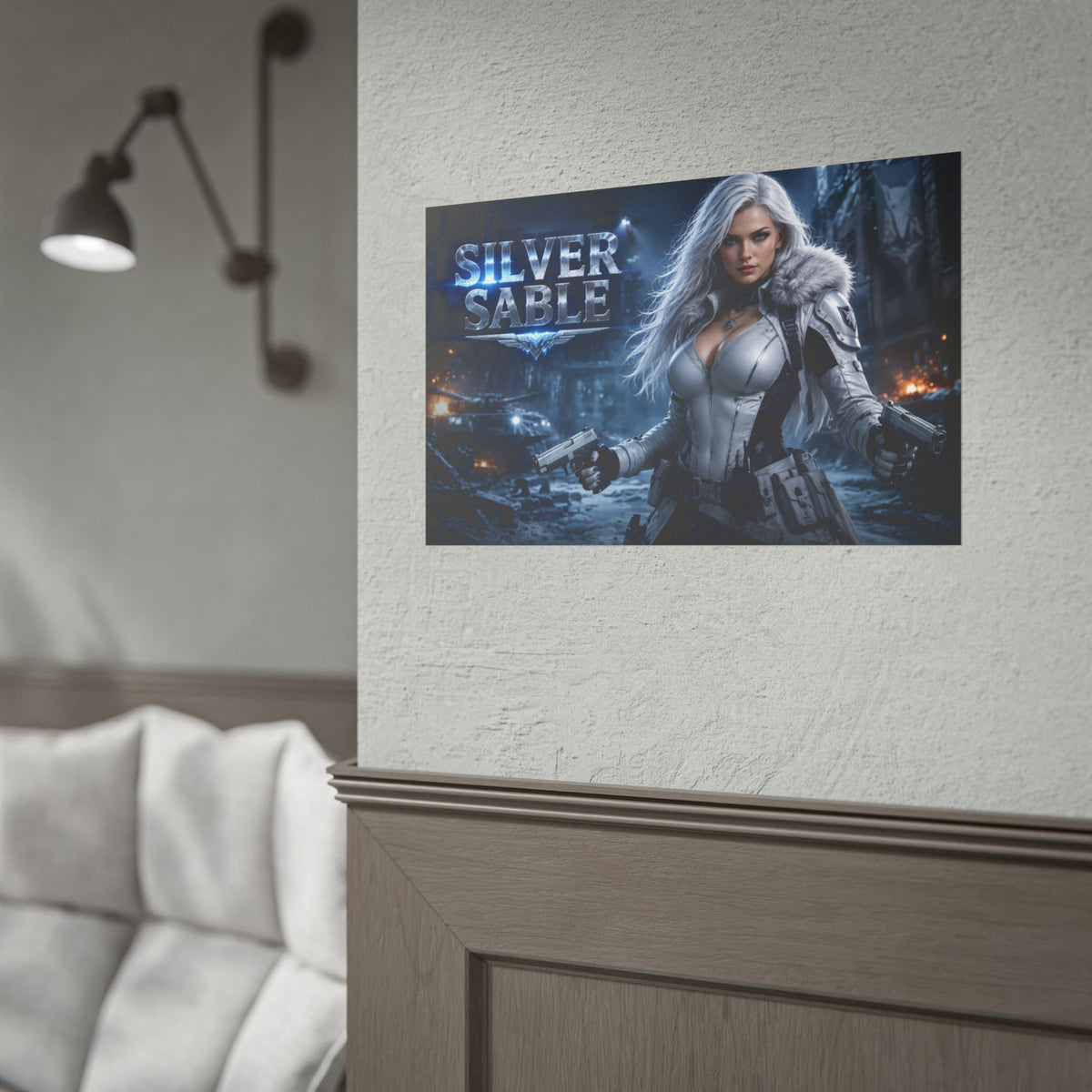 Silver Sable Character Poster Comic Style Wall Decor Bedroom Collector Gift