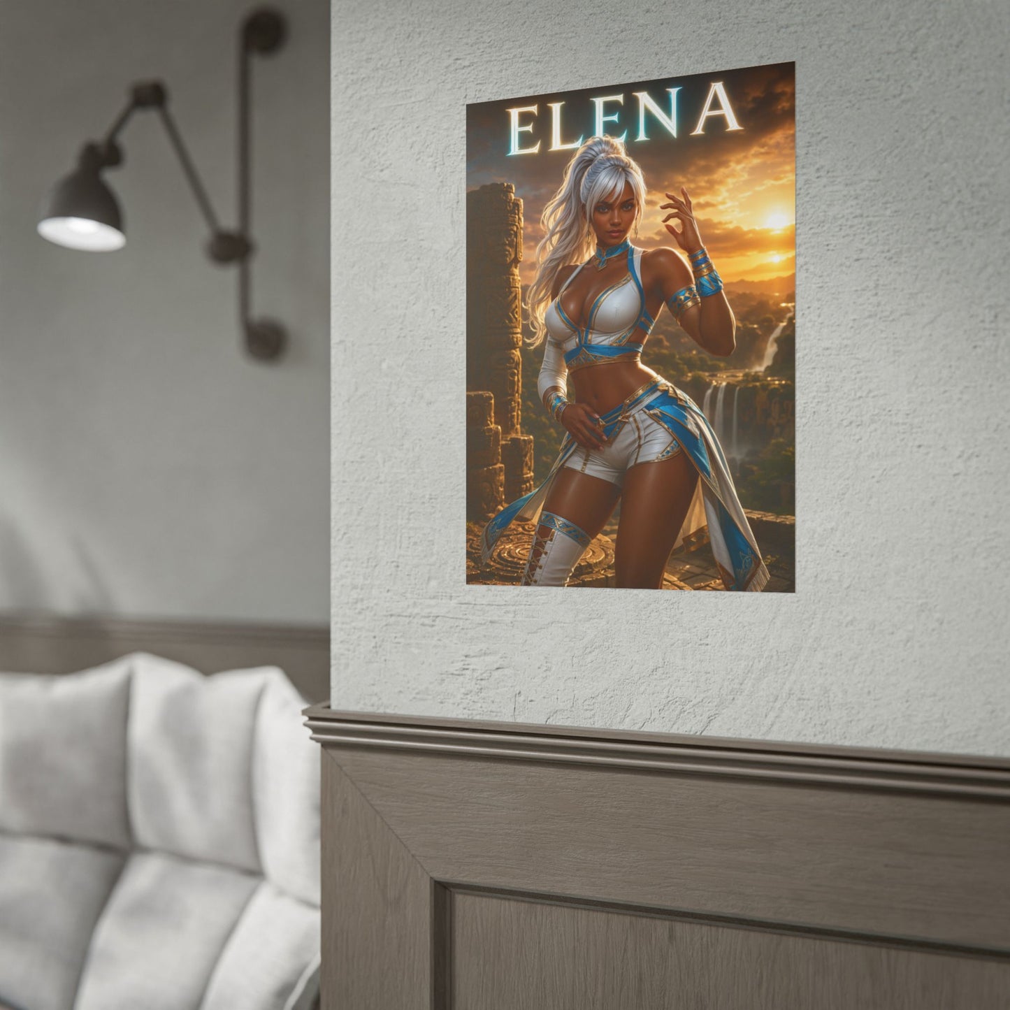 Elena Tekken Poster, Tekken Wall Art, Gaming Print, Fantasy Decor