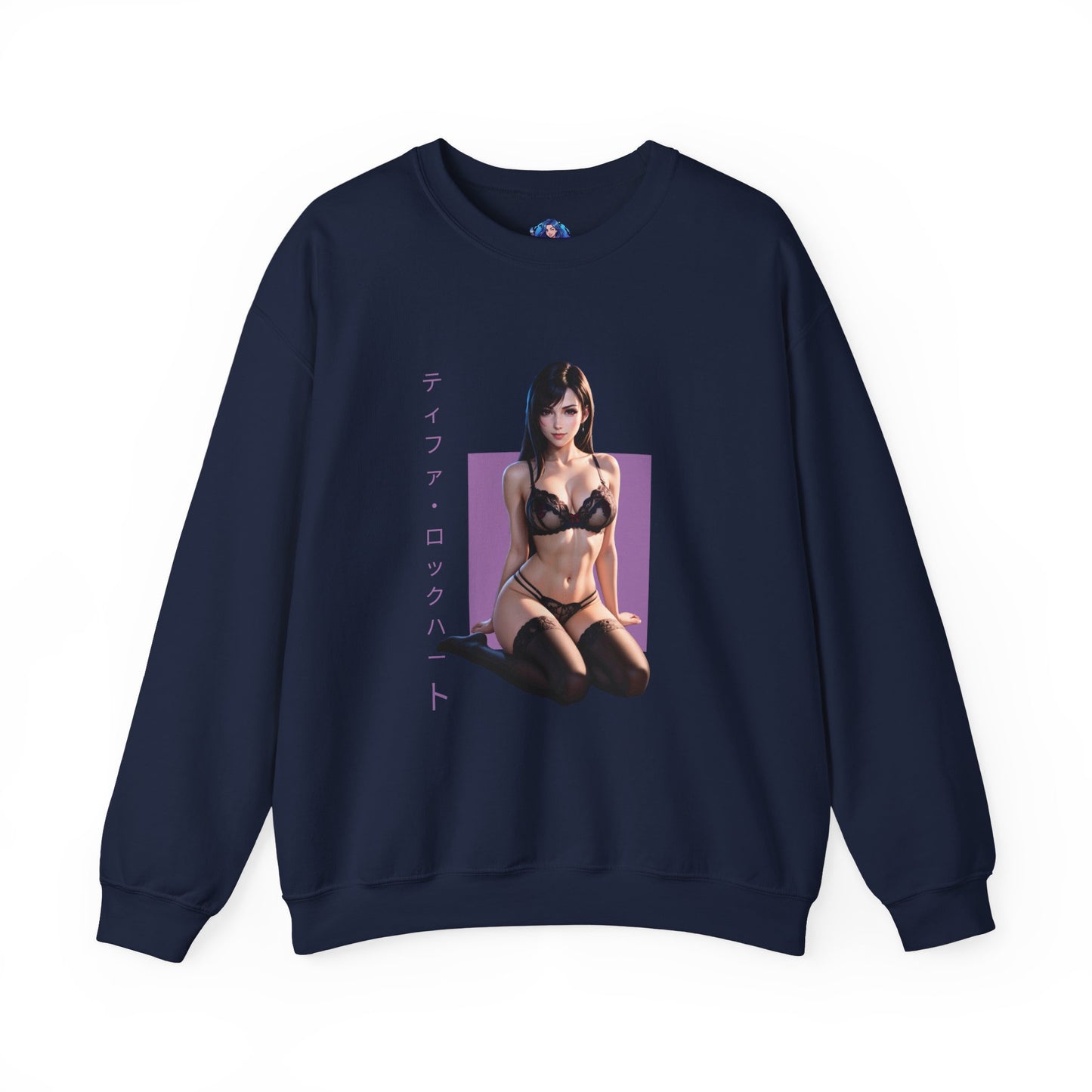 Tifa Lockhart Sweatshirt, FFVII Rundhalsausschnitt, Gemütliche RPG-Gaming-Kleidung für Fans