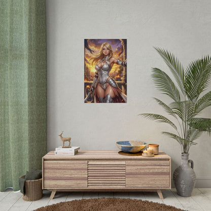 Ashe Final Fantasy XII Poster Anime RPG Wall Art Princess Warrior Woman Print Blonde Girl Character Gaming Room Decor Gift