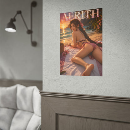 Aerith Gainsborough Character Poster Fantasy Room Wall Decor Collectible Art