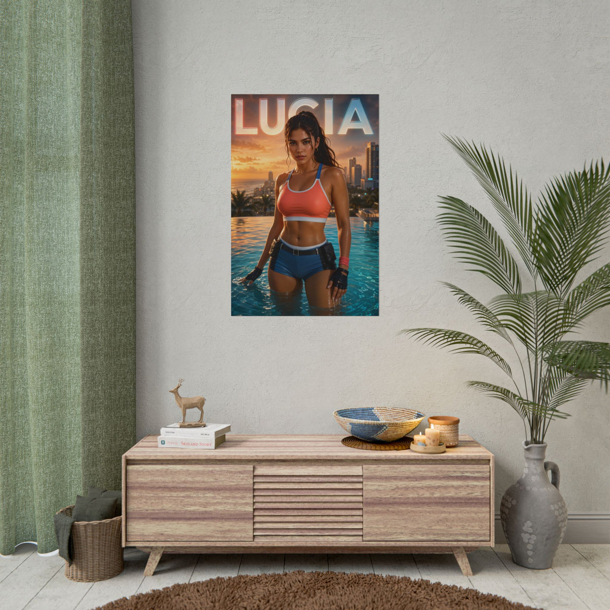 Game Room Decor Lucia Wall Art Poster Collectible Character Print