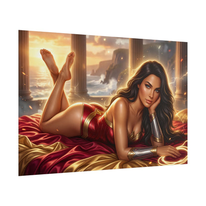 Wonder Woman Poster, DC Comics Wall Art, Fantasy Print Decor