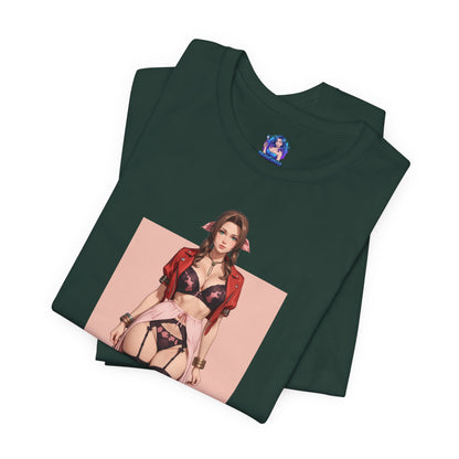 Aerith-T-Shirt | Final Fantasy VII Grafik-T-Shirt für Otaku &amp; Gaming-Fans | Anime-Heldinnen-Shirt