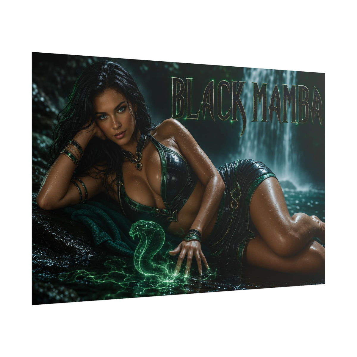 Black Mamba Comic Poster Character Wall Art Collector Room Decor Art Print