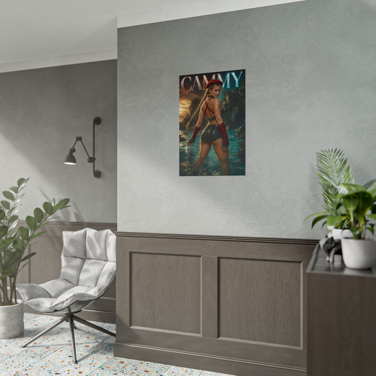 Gaming Wall Art Cammy Street Fighter Poster Bedroom Game Room Decor Art Print
