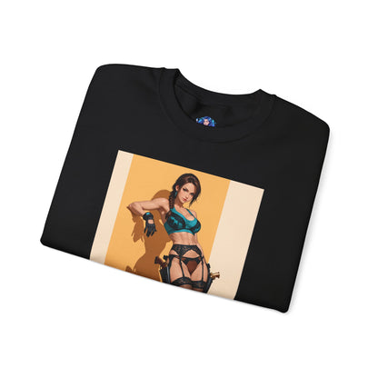 Толстовка з Ларою Крофт, футболка з круглим вирізом Tomb Raiders Hero, затишний вуличний одяг для колекціонерів