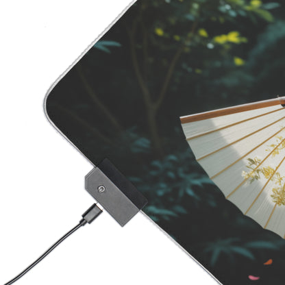 Nezuko Kamado Schreibtischunterlage – LED RGB Pad, Waifu Anime Girl Gaming Setup