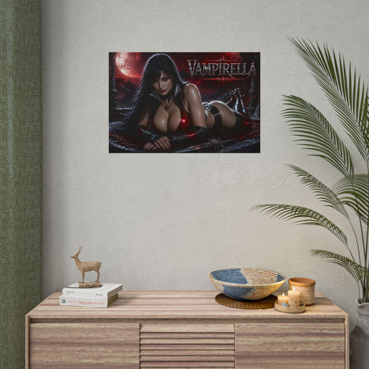 Vampirella Character Poster Comic Style Wall Decor Bedroom Collector Gift