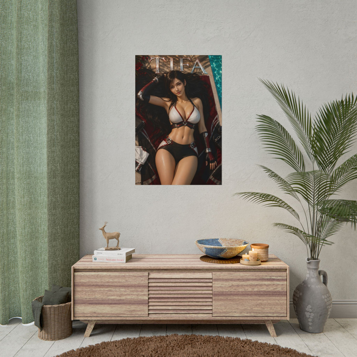 Tifa Lockhart Character Wall Art Gaming Poster Office Room Decor Print