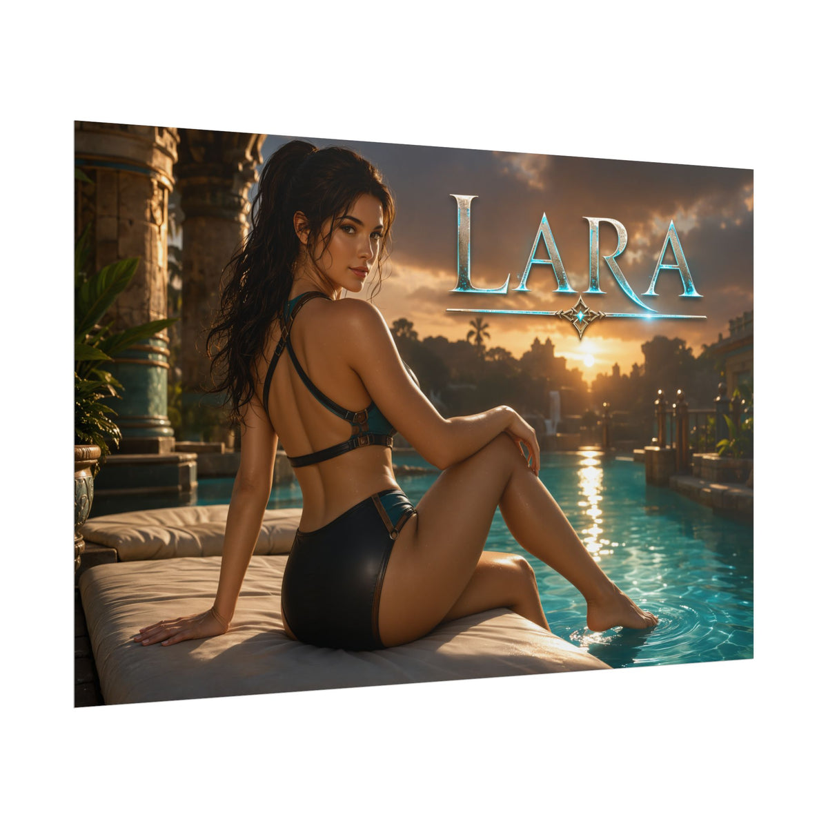 Lara Croft Tomb Raider Gaming Poster Wall Art Gamer Room Decor Collectible Print