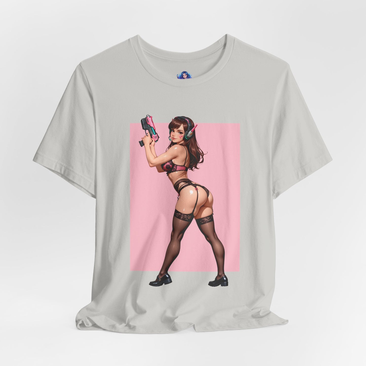 D.Va-Shirt | Overwatch-Waifu-T-Shirt für Gaming-Fans | Neonfarbenes Gamer-Girl-Grafik-T-Shirt