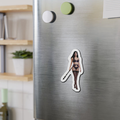 Yennefer Magnet – Fantasy Sorceress Fridge Magnet, Anime Style Decor - die-cut vinyl fridge magnet showing Yennefer in anime-style artwork
