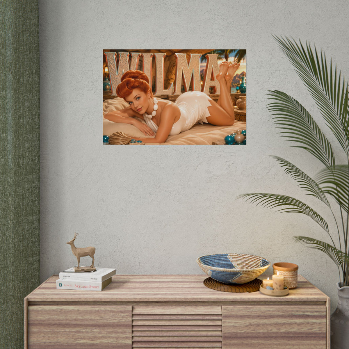 Wilma Flintstone The Flintstones Retro Poster Cartoon Wall Art Room Decor