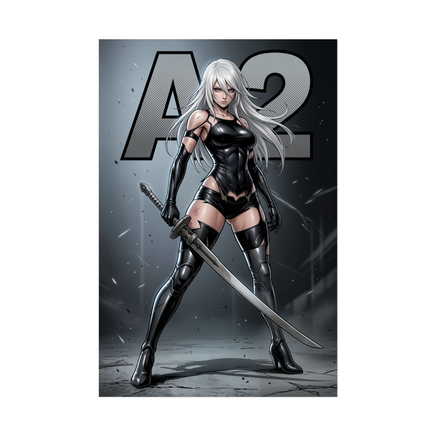 A2 Nier Automata Poster, Nier Automata Wall Art Print, Battle Android Girl Decor, Sci Fi Game Art, Gamer Gift