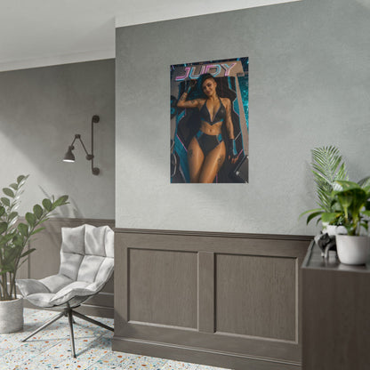 Gaming Wall Art Judy Alvarez Cyberpunk Poster Bedroom Game Room Decor Art Print