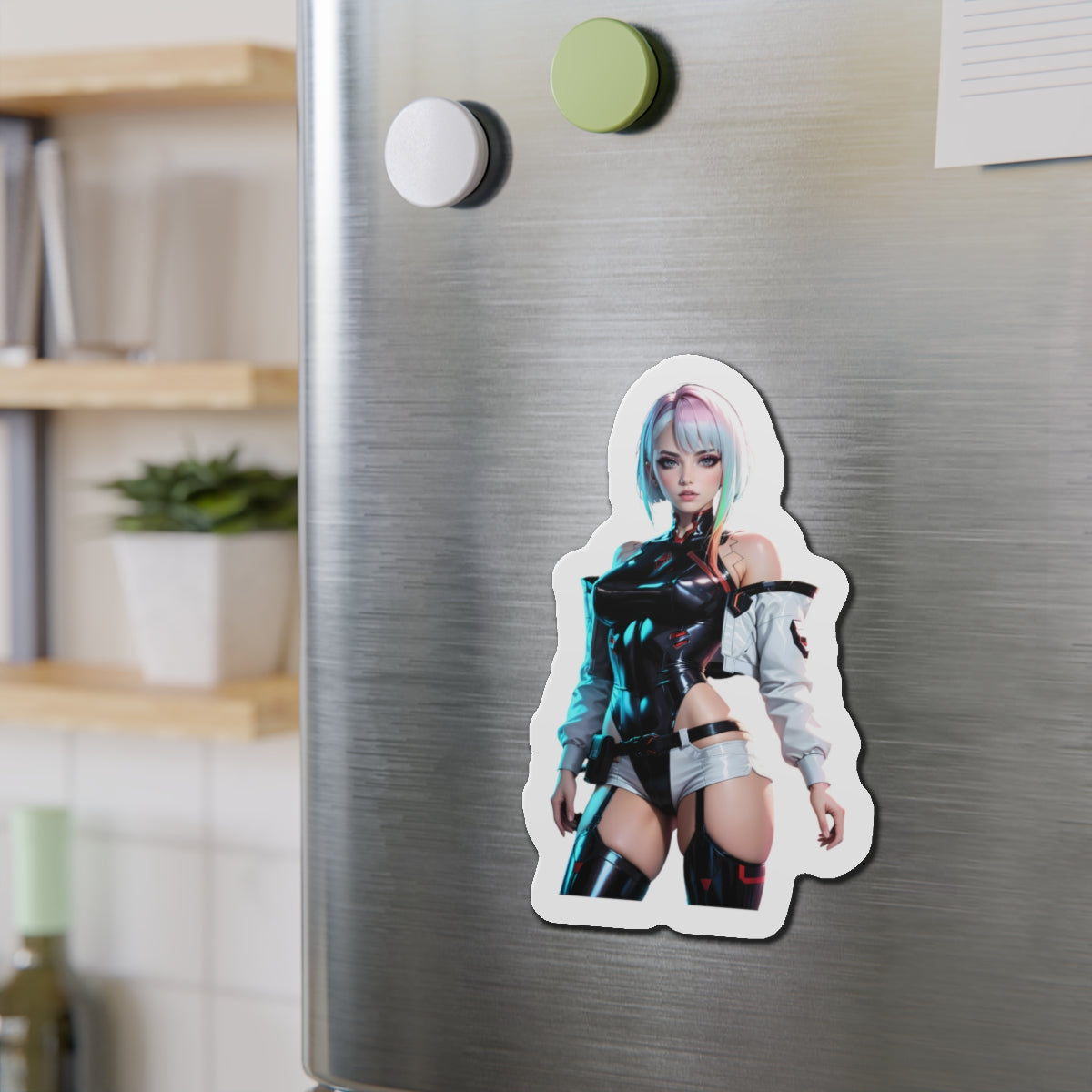 Lucy Edgerunners Magnet – Cyberpunk-Anime-Kühlschrankmagnet, Netrunner-Mädchen-Dekoration