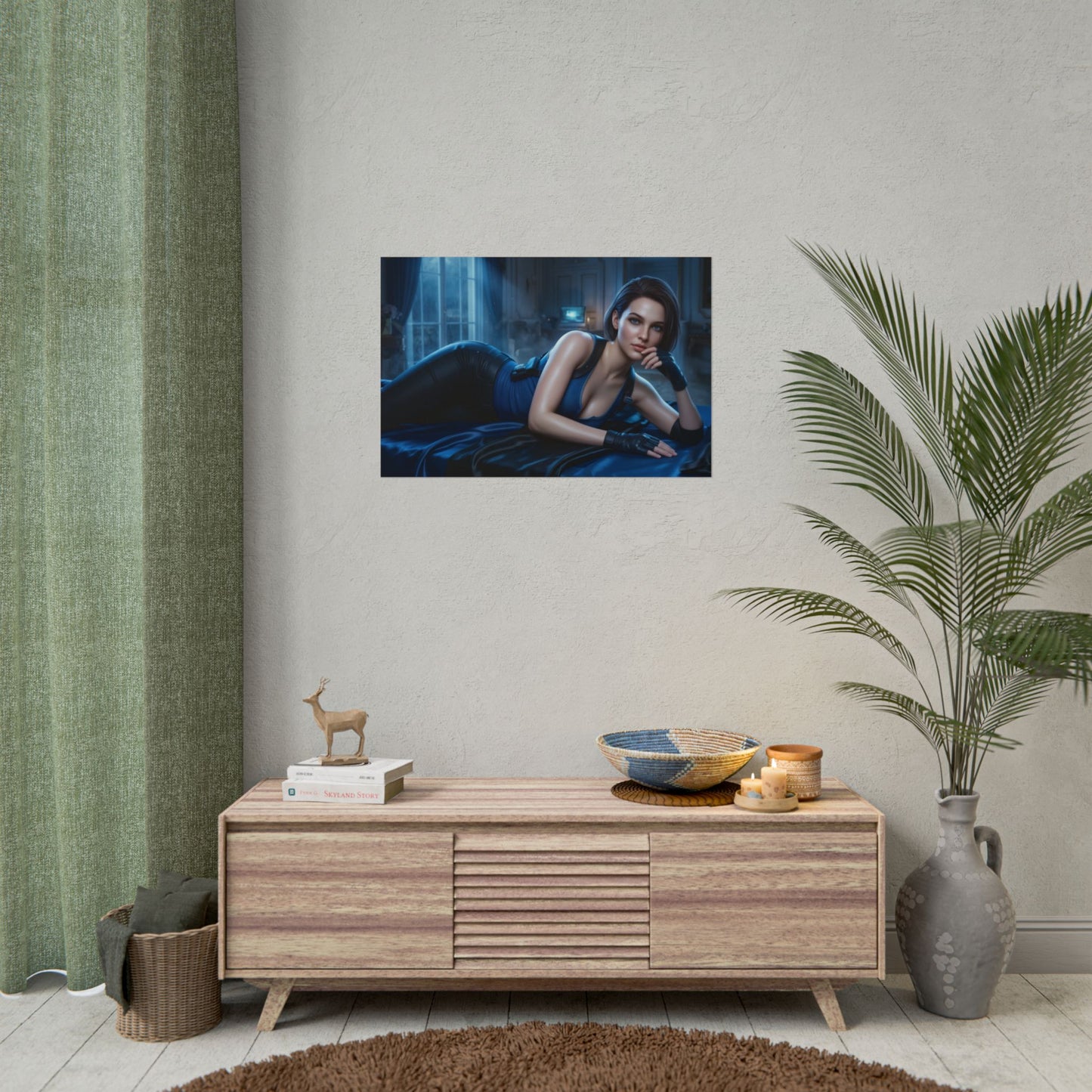 Jill Valentine Poster, Resident Evil Art Print, Gaming Room Decor