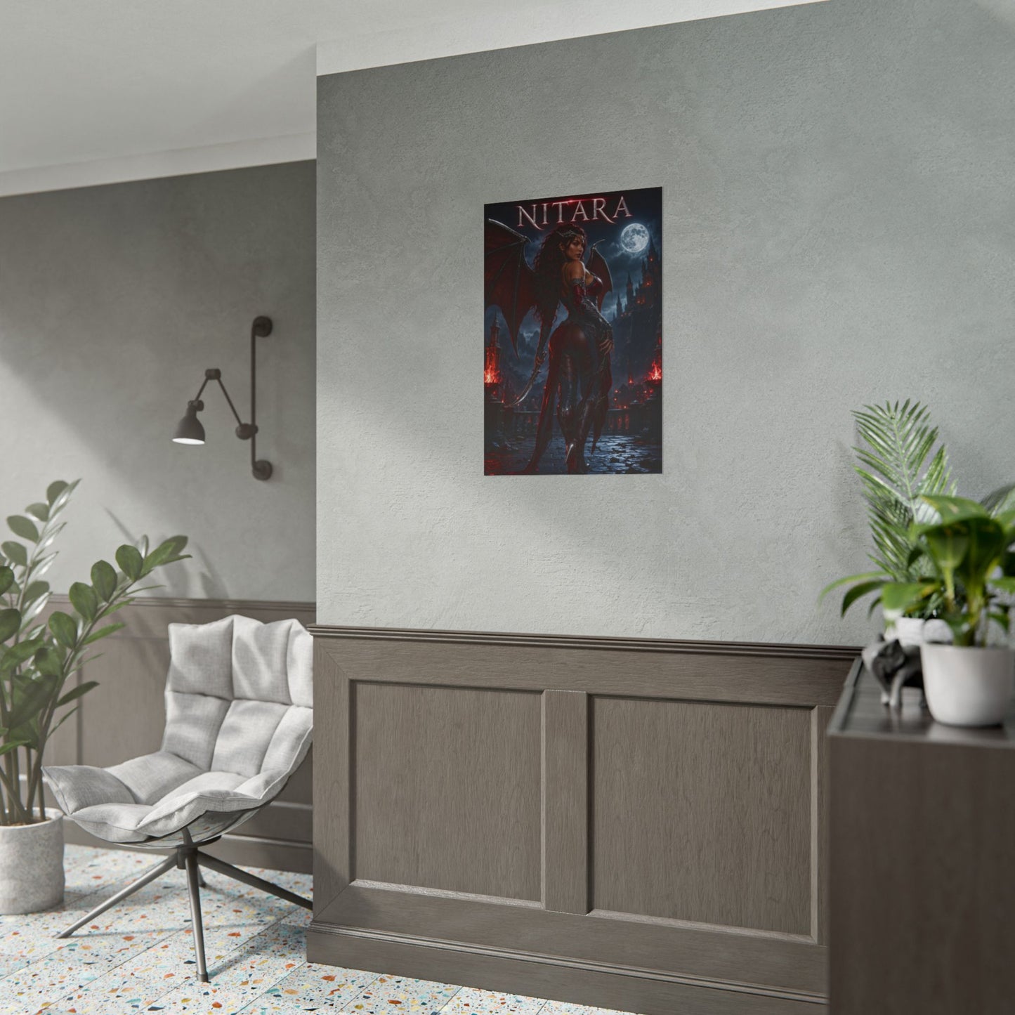 Mortal Kombat Nitara Poster MK Wall Art Print Decor