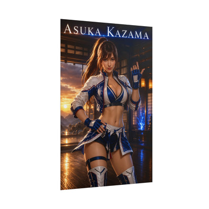Asuka Kazama Poster, Tekken Wall Art, Gaming Print, Gamer Decor