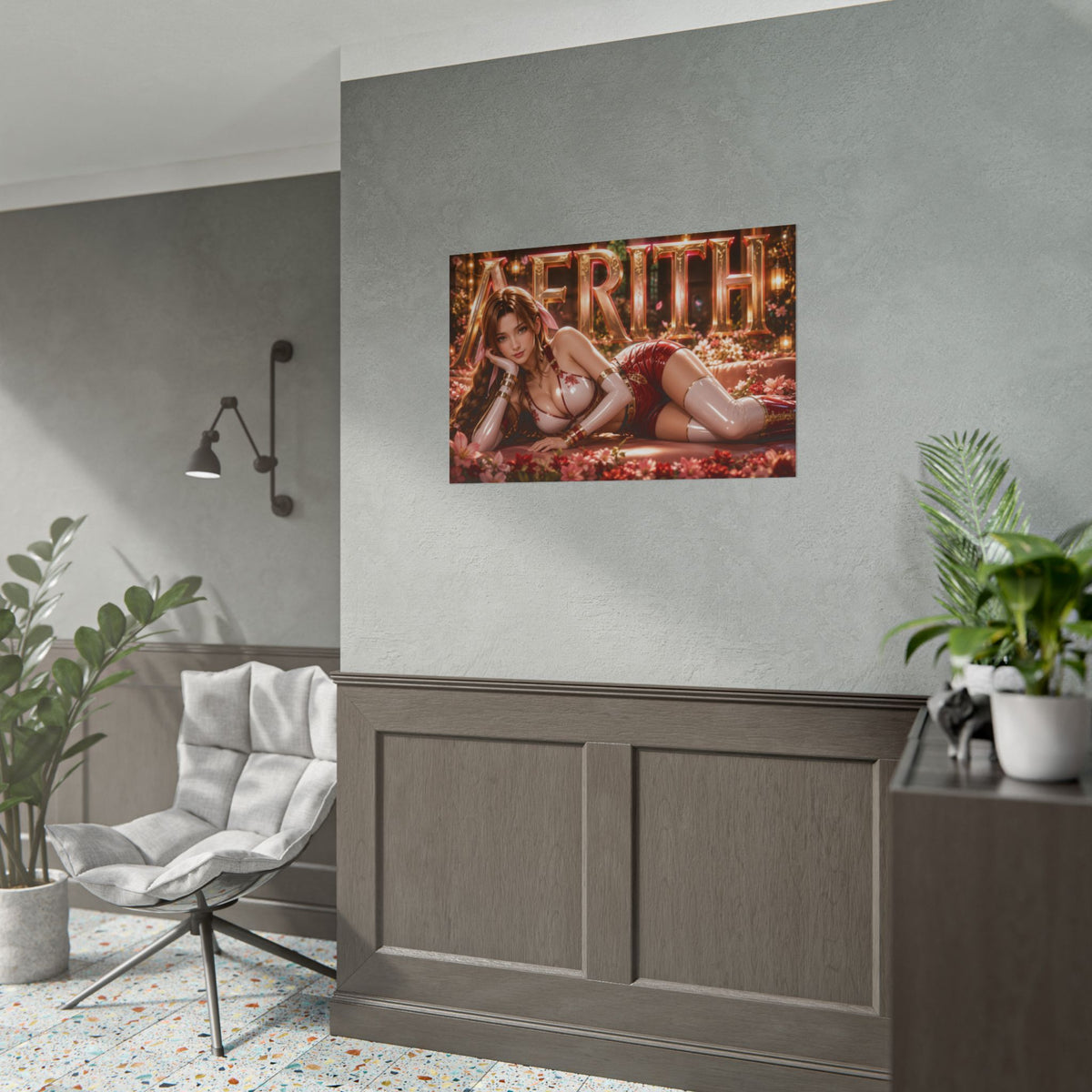 Aerith Gainsborough Poster Gaming Wall Art Gamer Room Decor Collectible Print