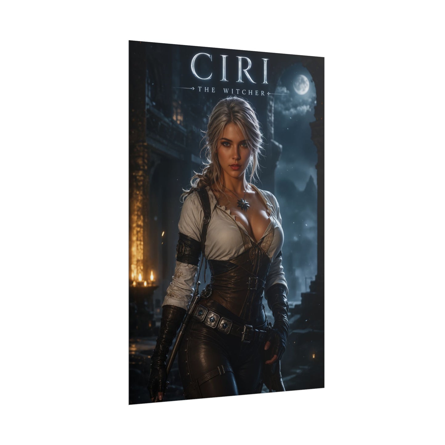 Ciri Poster, The Witcher Wall Art, Fantasy Art Print, Room Decor