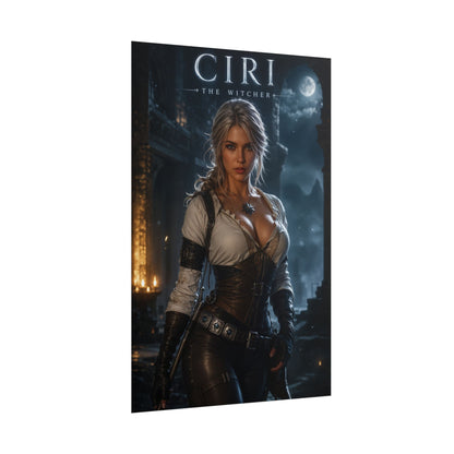 Ciri Poster, The Witcher Wall Art, Fantasy Art Print, Room Decor