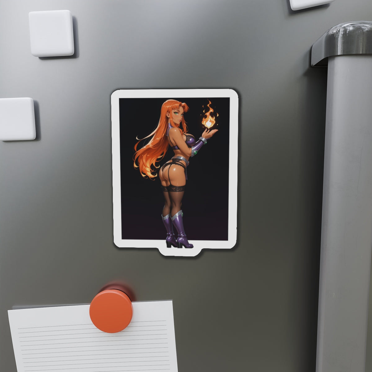 Starfire Teen Titans Magnet – Sexy Anime-Heldin-Magnet, Kühlschrankdeko für Gamer
