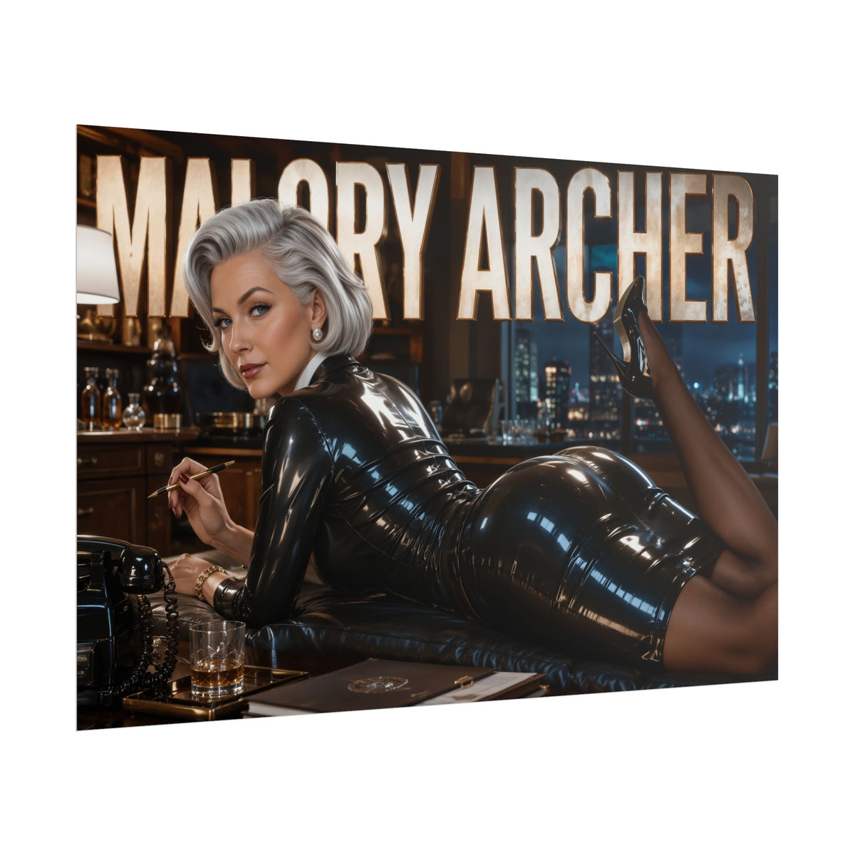 Cartoon Wall Art Malory Archer Archer Poster Room Decor Character Print