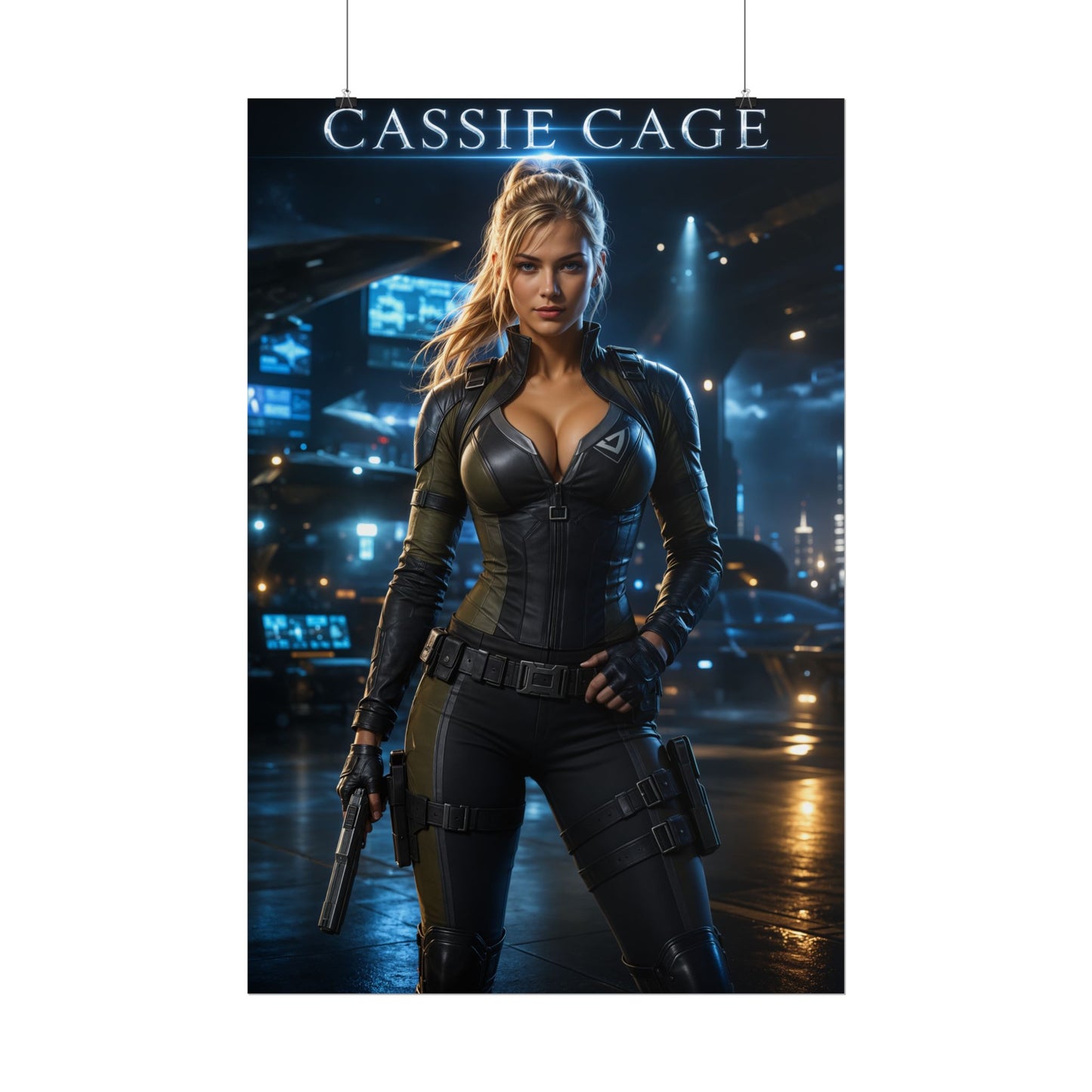Mortal Kombat Cassie Cage Poster Fighting Game Wall Art Print