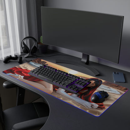 Килимок для столу Sailor Mars – світлодіодний RGB-підкладка, елегантна конфігурація дівчини з аніме Вайфу