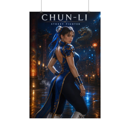Chun-Li Poster, Street Fighter Wall Art, Gaming Poster, Gamer Decor